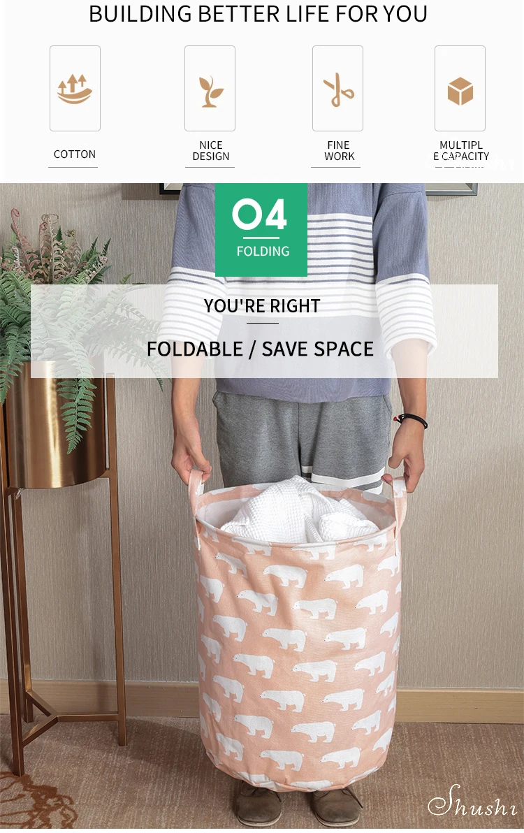 Cotton laundry hamper (9)