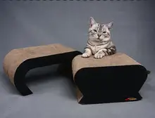 2in1 quadrado gato scratcher gato gordura cama papelão papel de alta qualidade gato coçar almofada