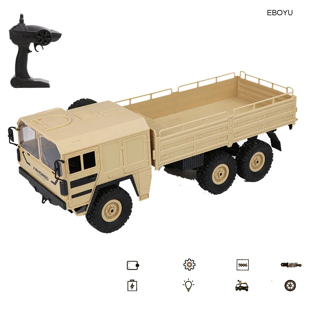 JJRC Q62 Q63 Q64 RC военный грузовик 1:16 2 4G высокая скорость 12 км/ч пульт дистанционного
