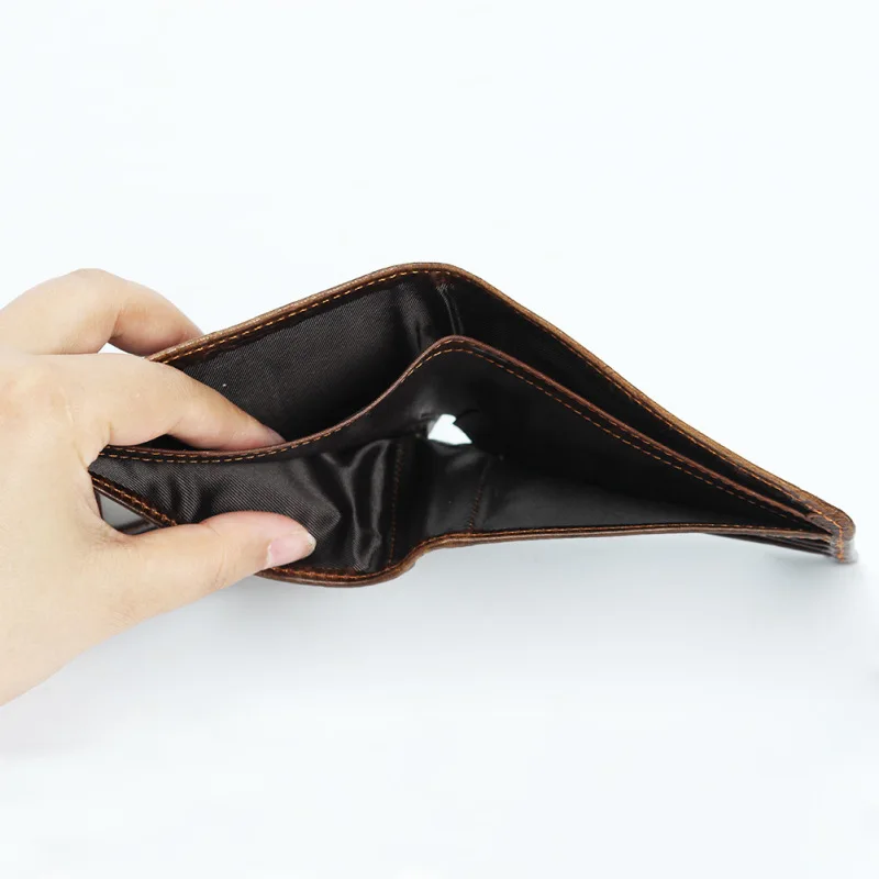 Dragon Pattern Mens Wallet Leather Genuine Short Vintage Dollar Clip Mens Wallets Cow Leather Purse for Men Small Money Bag 6