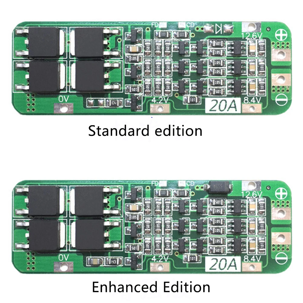 3 S 20A литий-ионный батарея 18650 зарядное устройство PCB BMS защиты доска для дрель двигатель 12,6 в Lipo ячейки модуль 64x20x3,4 мм