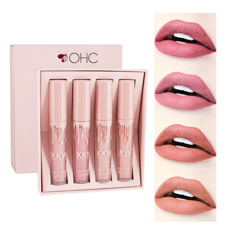 Buy 4 Pcs/Set Kkw Beauty Lipstick Set Matte Lip Gloss