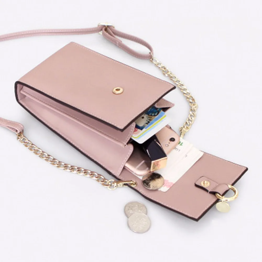 2019 جديد البسيطة حقيبة ساعي محفظة حافظة نقود حقيبة سلسلة هاتف crossbody حقيبة 873