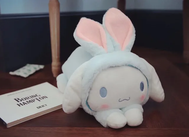 1pc 32cm cartoon dog rabbit ear soft plush doll sleep pacify pillow stuffed toy kids children gift