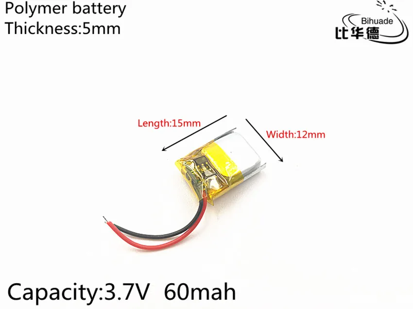 Литий полимерные аккумуляторные батарейки для Mp3 MP4 MP5 bluetooth 5 шт./лот 3 7 В 60 мАч
