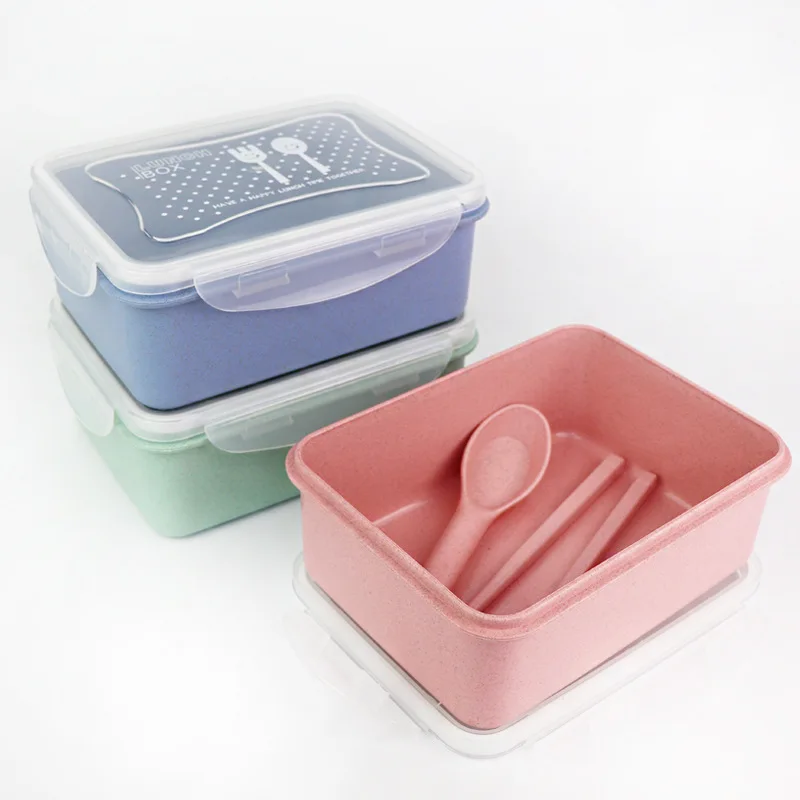 Wheat Straw Lunch Box Japanese Bento Boxes Microwavable Food Containers