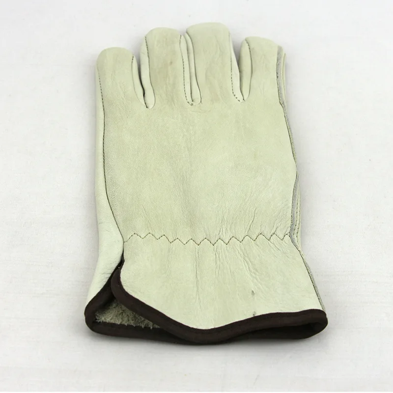 Leather layer wear-resistant non-slip protective gloves leather work welder protective gloves