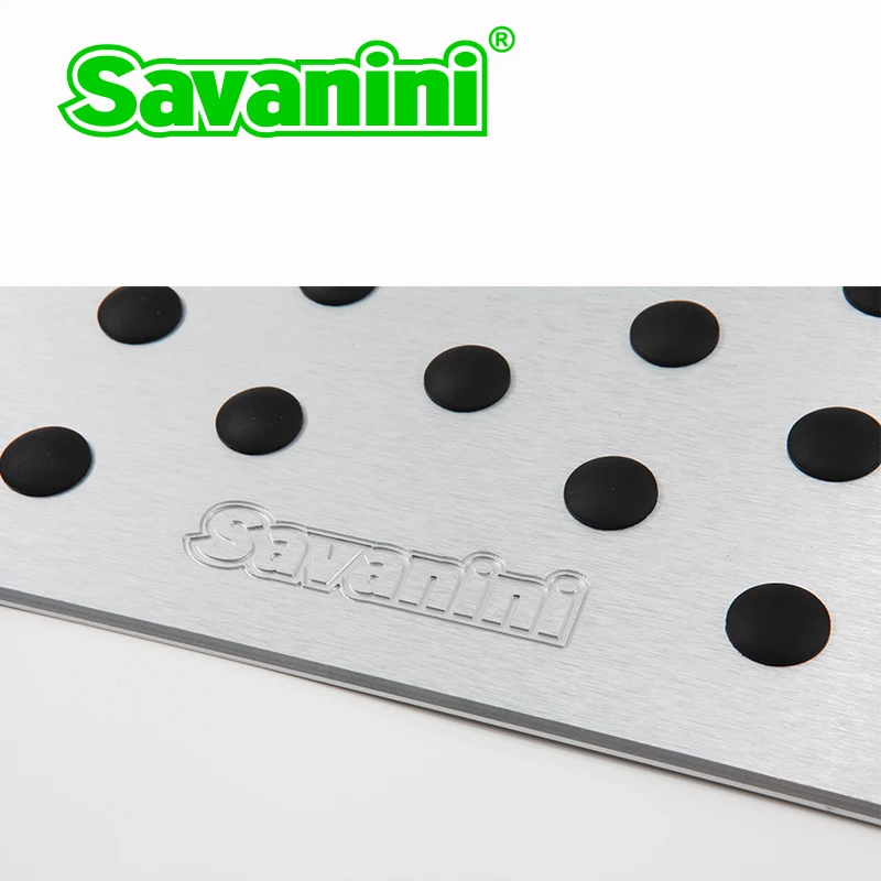Savanini автомобильный нескользящий коврик из алюминиевого сплава, экологичный резиновый коврик для ковров, педали, автомобильные аксессуары, Стайлинг