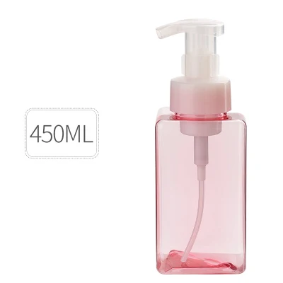 Дизайн бутылки с дозатором мыла для ванной комнаты шампунь косметический крем лосьон контейнеры пресс пустые бутылки аксессуары для ванной комнаты - Цвет: 450ml Pink