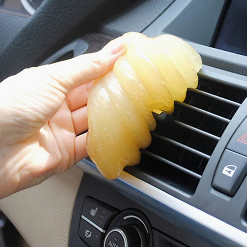 Magic Car Vent Air Outlet Storage Box Panel Door Handle Dust Glue Cleaner
