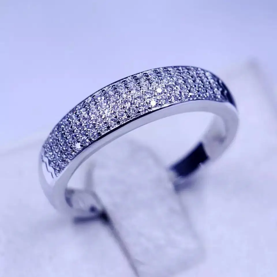 Роскошные покрытые черепицей Австрийские кристаллы 2 цвета стразы кольцо для женщин 925 Anillos серебряные ювелирные изделия для женщин Anel обручальное кольцо