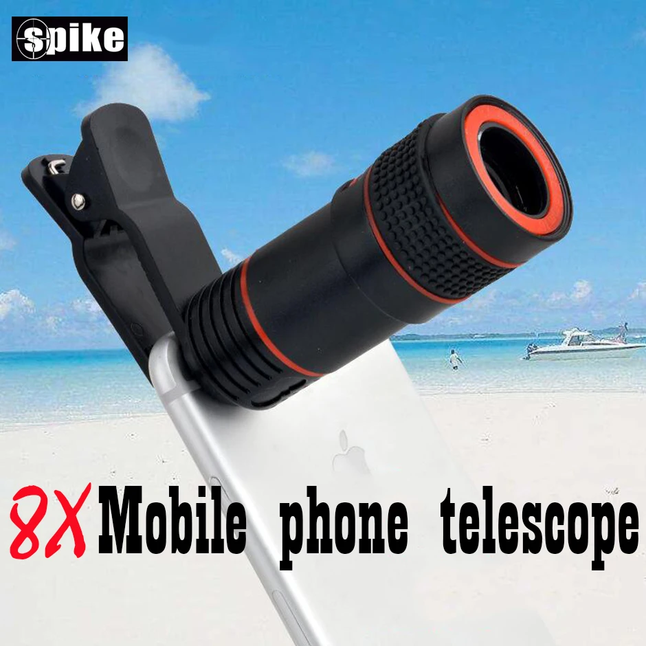 

Universal 8X Optical Zoom Telescope Camera Lens Clip Mobile Phone Telescope Binoculars For iPhoneX Samsung HTC Huawei Xiaomi