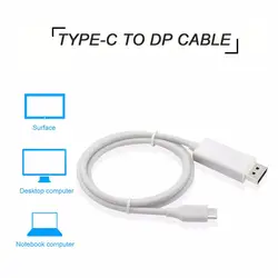 1 м USB-C для DisplayPort Кабель Портативный тип-c к DP кабель DP Male 4 к кабель адаптер для MacBook для мобильного телефона