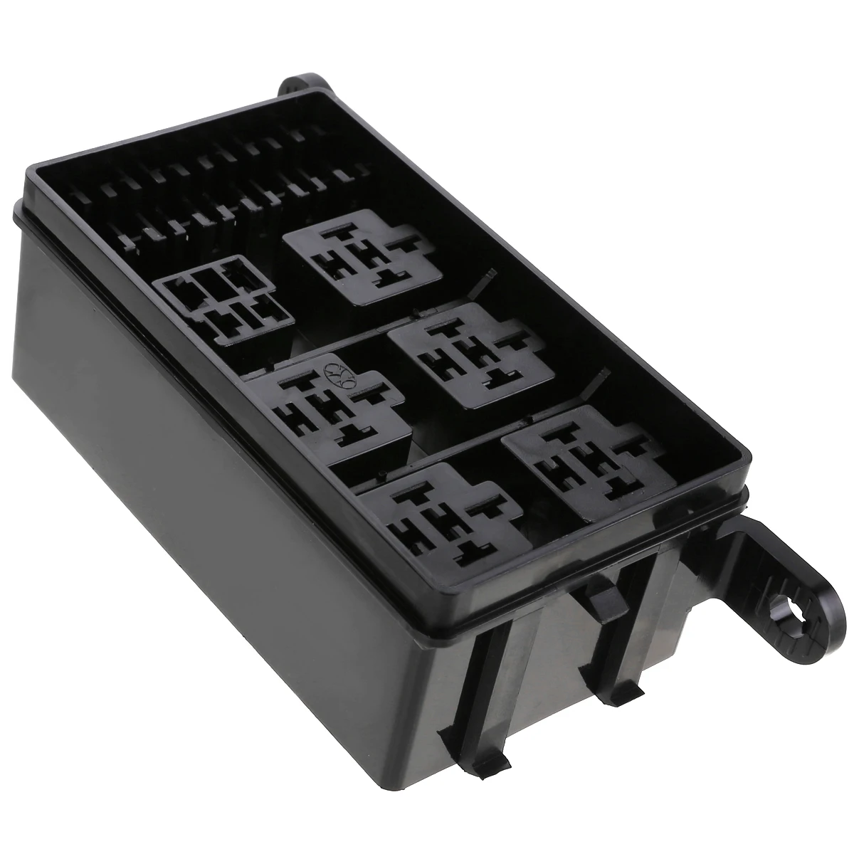 Caja de relé de fusibles de 12 V, 6 ranuras, bloque de relé de 6 ranuras,  fusible ATC/ATO, 5 piezas de 5 pines JD1914 40A relés y 1 relé de 4 pines