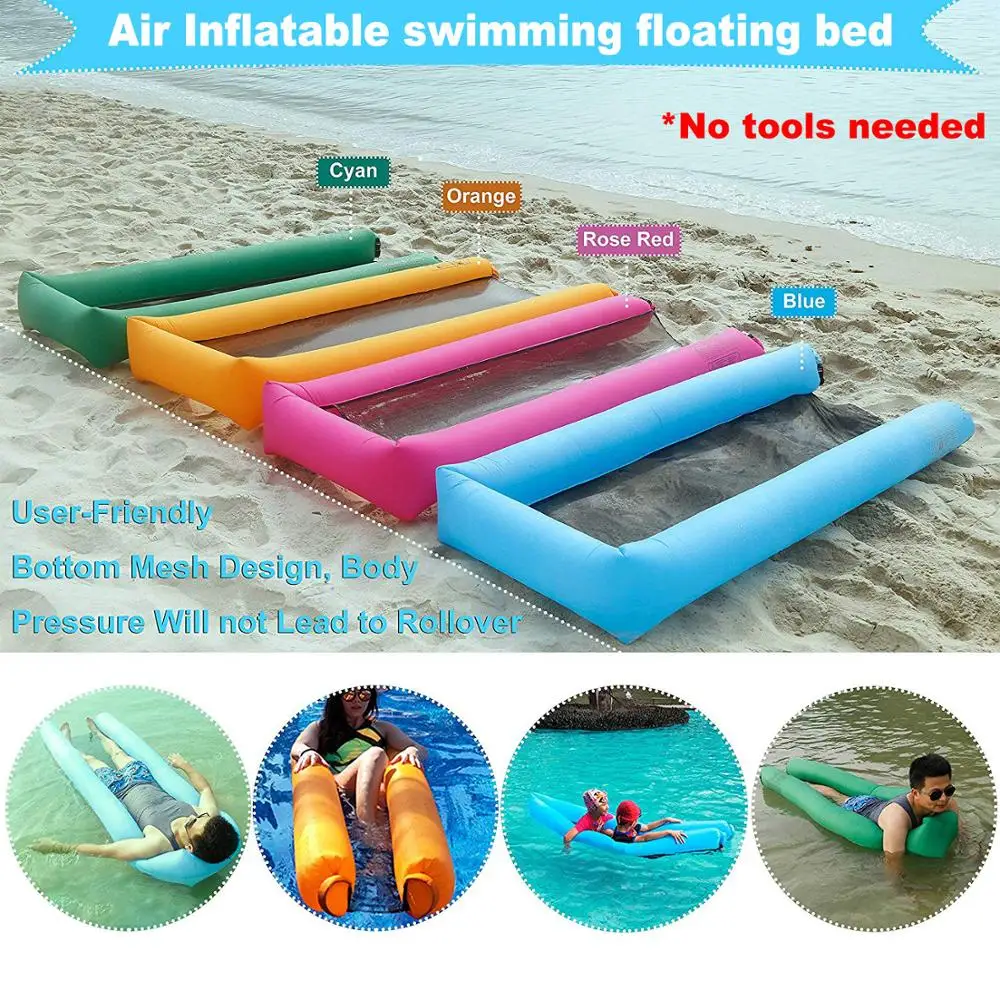 

Air Mattress Inflatable Float Ring Cushion Bed Swimming Pool Beach Tool free Portable folding Hammock Water Sports Party Toy