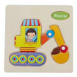 3D деревянные головоломки игрушки для детей; из дерева 3d мультфильм животных головоломки интеллект детей раннего образования игрушки для
