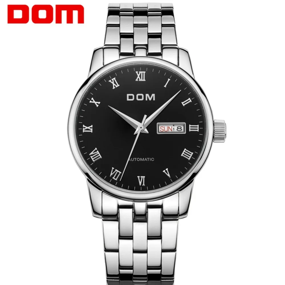 

Men watches DOM mechanical stainless steel wristwatch Top Brand luxury waterproof watch Business M-57D1M