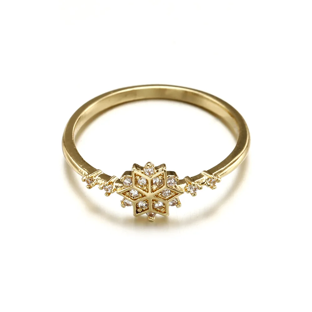 Милые женские кольца со снежинками женские шикарные изящные кольца вечерние кольца Свадебные ювелирные изделия