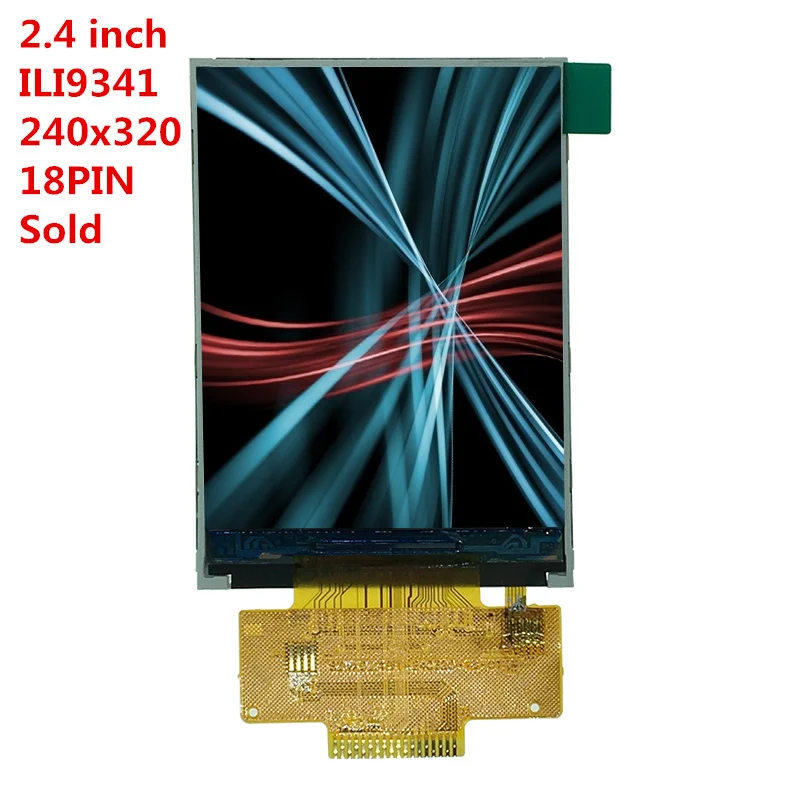 18pin ILI9341 2 4 дюйма серия SPI TFT ЖК дисплей без сенсорного экрана 4IO порт 18 контактный