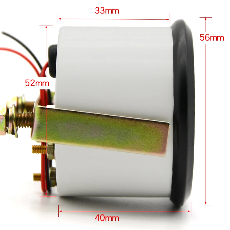 " 52 мм датчик уровня топлива автомобильный измеритель белый светодиодный светильник черный обод Автомобильная панель приборов 12 В