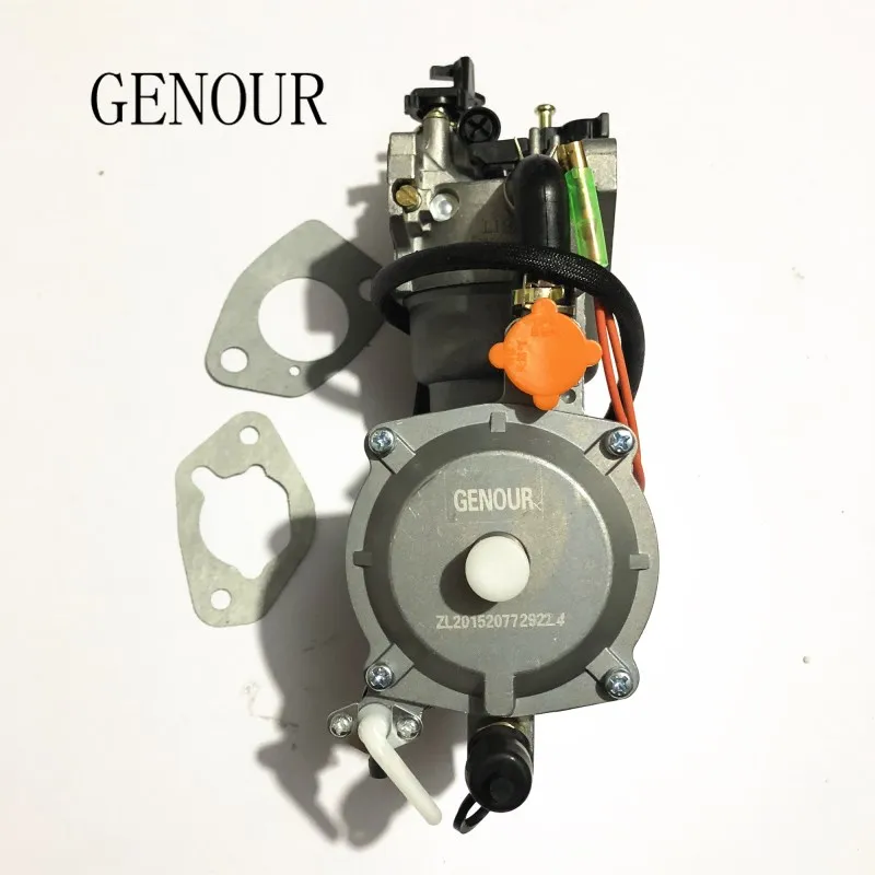 

Genour gas carburetor for LPG propane generator 6KW 6000W 190F dual fuel with manual choke ,5KW LPG carburetor conversion kit