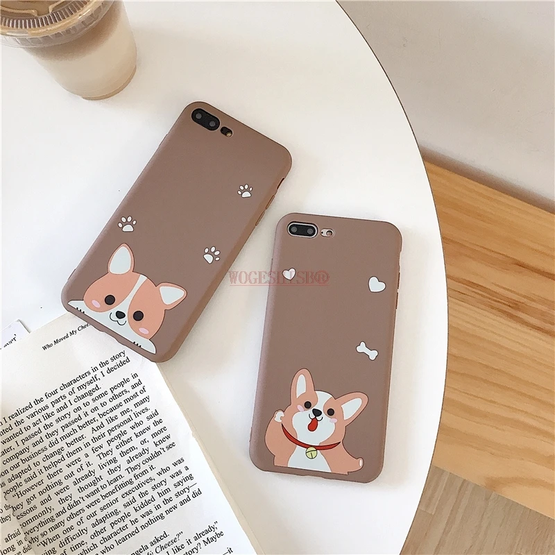 Чехол с изображением собаки вельш корги для iPhone 7, чехол s, Ультратонкий чехол с изображением щенка из мультфильма, мягкая игрушка для iPhone 6, 6s, 7, 8 Plus, X, XR, XS, 11 Pro, Max, чехол