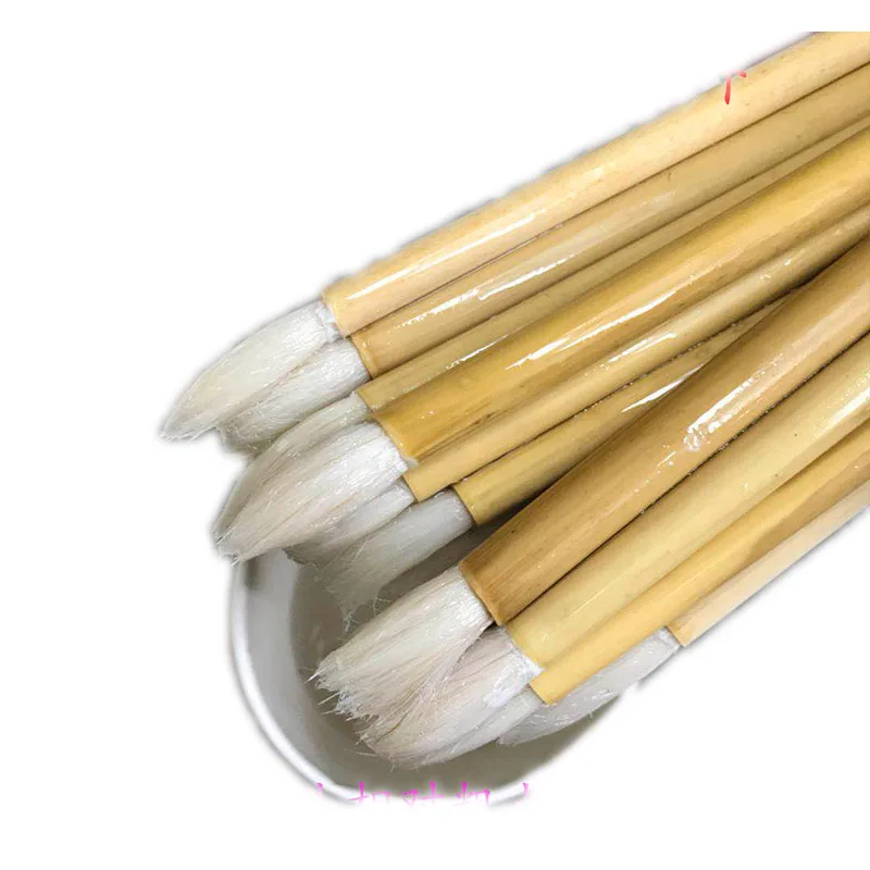 100 шт качественная шерсть S/M/L кисти продукт краска окраска лакировка кисти Акварельные кисти деревянная ручка товары для рукоделия