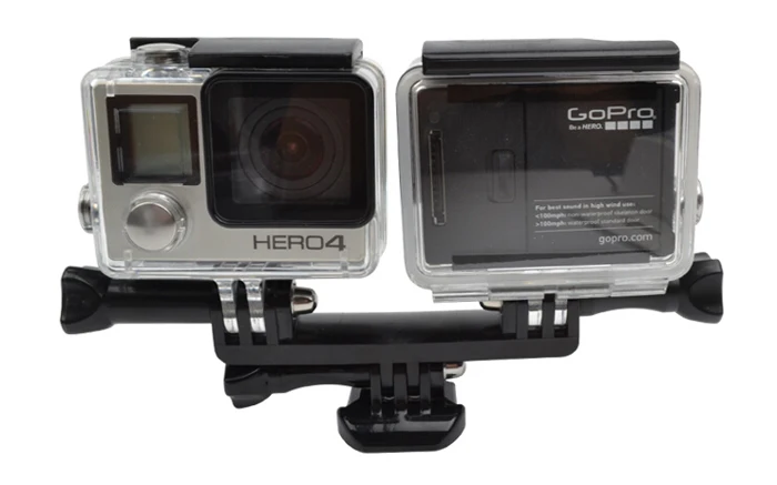 Переходник с креплением Gopro на двойное крепление + винт для 2 камер Gopro/Gopro и