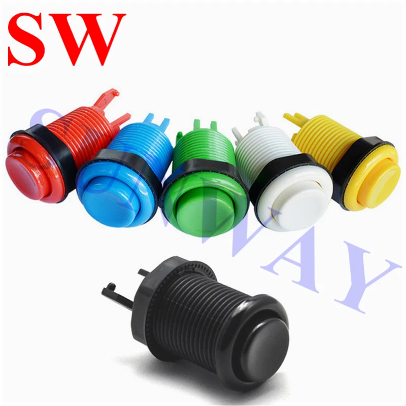 

Arcade Parts American Style Push Buttons with Microswitches 28mm Mounting Hole Long HAPP Style Arcade Button for Games Parts