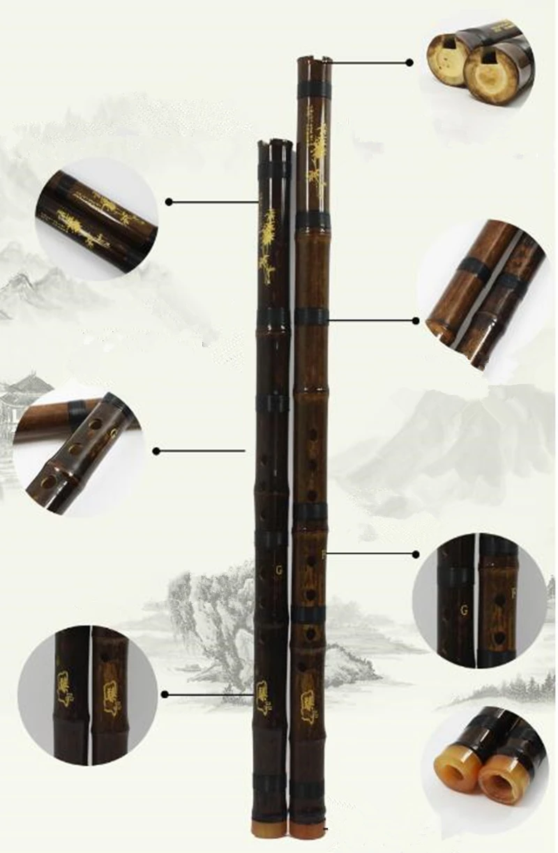 Профессиональная фиолетовая бамбуковая флейта Xiao китайский вертикальный пикколо Shakuhachi китайский классический традиционный музыкальный инструмент Dizi Xiao