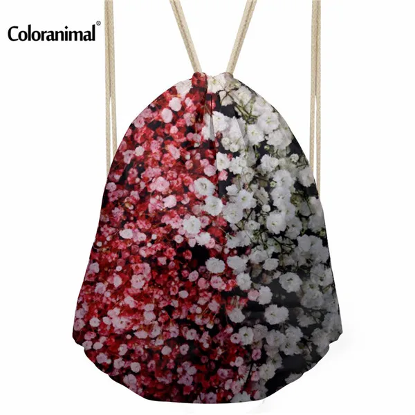 Coloranimal цветочный принт женские сумки на завязках для путешествий Mochila Feminina Cinch Sack Bag Trend бренд String сумка рюкзак и сумка dos - Цвет: CC4251Z3