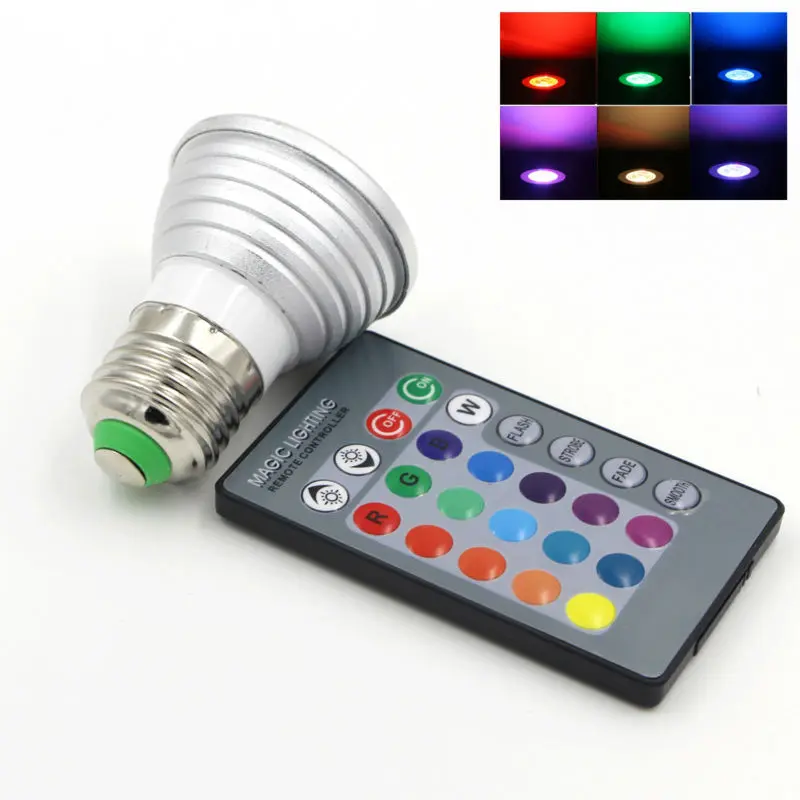 Dimmable 16 Colors RGB Christmas Atmosphere LED Night light E27 E14