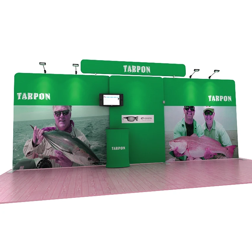 

20FT PORTABLE TRADE SHOW DISPLAY POP UP ADVERTISING Stand EQUIPMENT BOOTH Custom graphic print