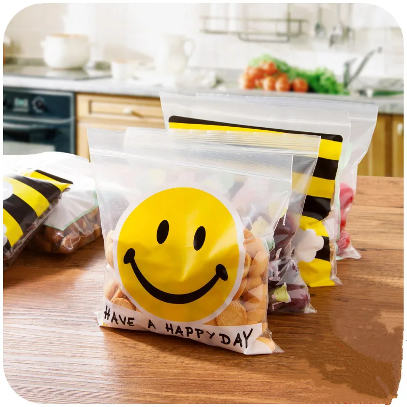 20Pcs/Lot Multifunction PE Plastic Self styled sealing bags of food