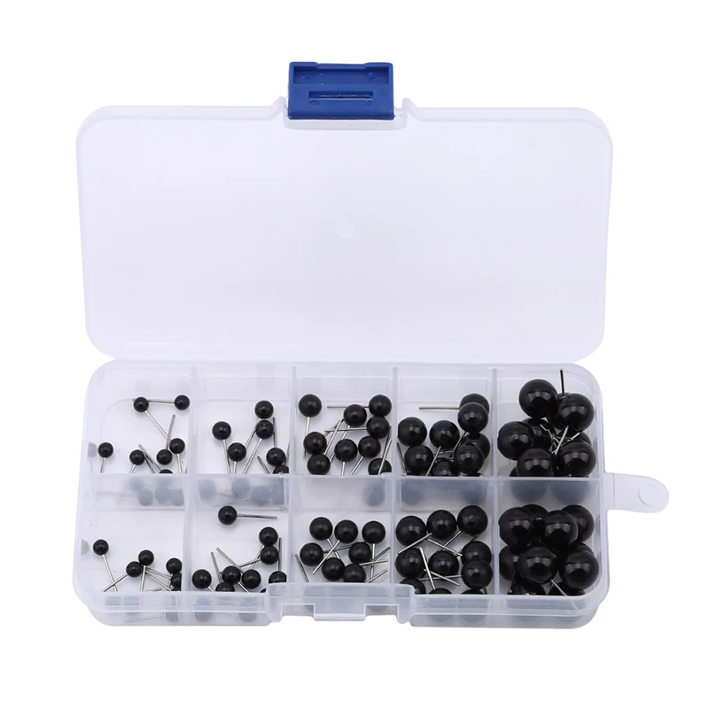 

100PCS/box Animal Black Eyes Felting DIY Dolls Sewing Accessories 4/5/6/8/10 MM For Needle Plastic + Steel With Box Hicello