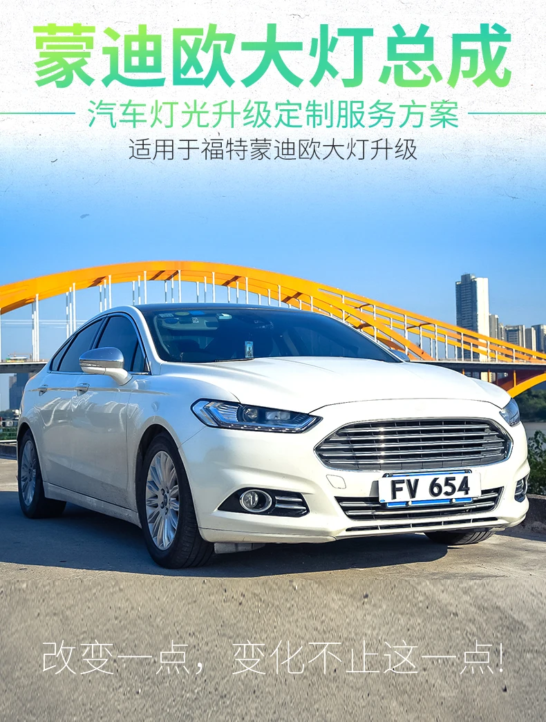 Автомобильный Стайлинг для Ford Mondeo 2013- светодиодный фонарь для нового Fusion Головной фонарь динамический сигнал поворота светодиодный DRL Bi-Xenon HID