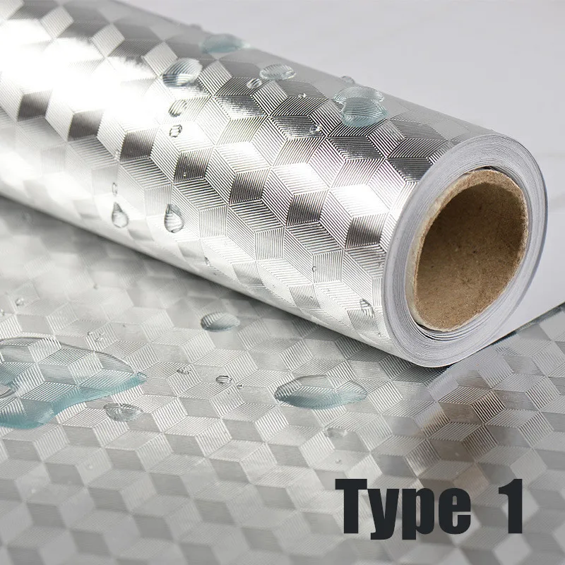 10pc 40*100cm Aluminum Foil Oil-proof Self-adhesive Stickers Anti-fouling High-temperature Croppable Kitchen Wall Sticker 10pc 40*100cm Aluminum Foil Oil-proof Self-adhesive Stickers Anti-fouling High-temperature Croppable Kitchen Wall Sticker
