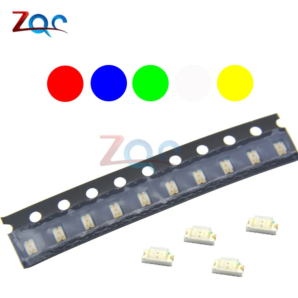 50 SMD 0805 LED Diode Kit is divided into red green and yellow US blue