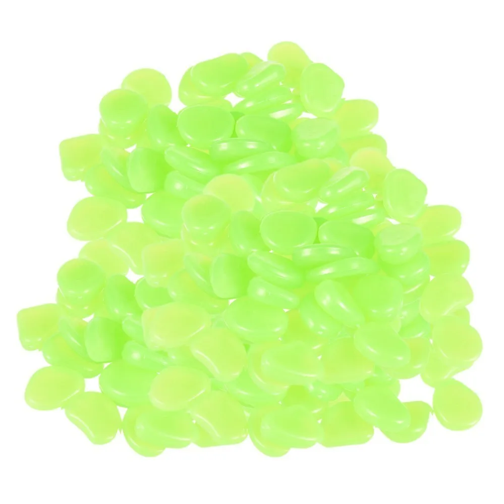 light green 50 шт. Сад светящийся камень светится в темноте садовые камни для сада Путь Патио газон светящиеся камни садовый декор - Цвет: light green