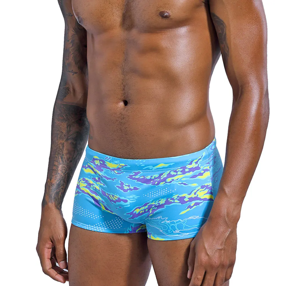 

Men's Swimwear Boxers Men Summer Low Rise Swim Trunks Swimming Boxer Briefs Beach Shorts Surf Swimsuit Jammer Surfing Beachwear