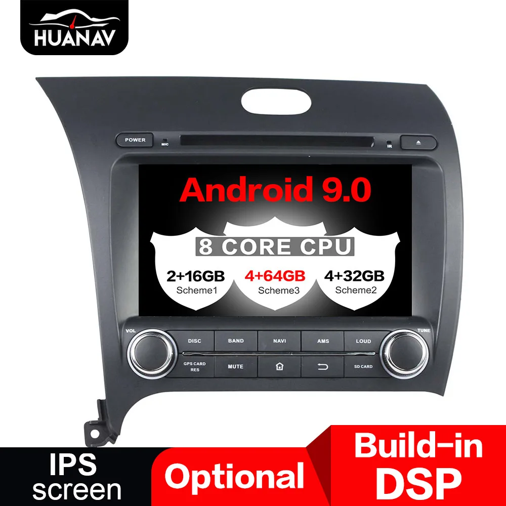 

DSP Android 9.0 Car DVD player GPS Navigation For Kia CERATO K3 FORTE 2013 2014 Auto Stereo radio multimedia Head unit