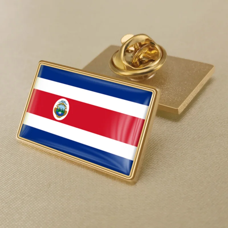 Costa Rica Costa Rican Flag Antique Bronze Cufflinks