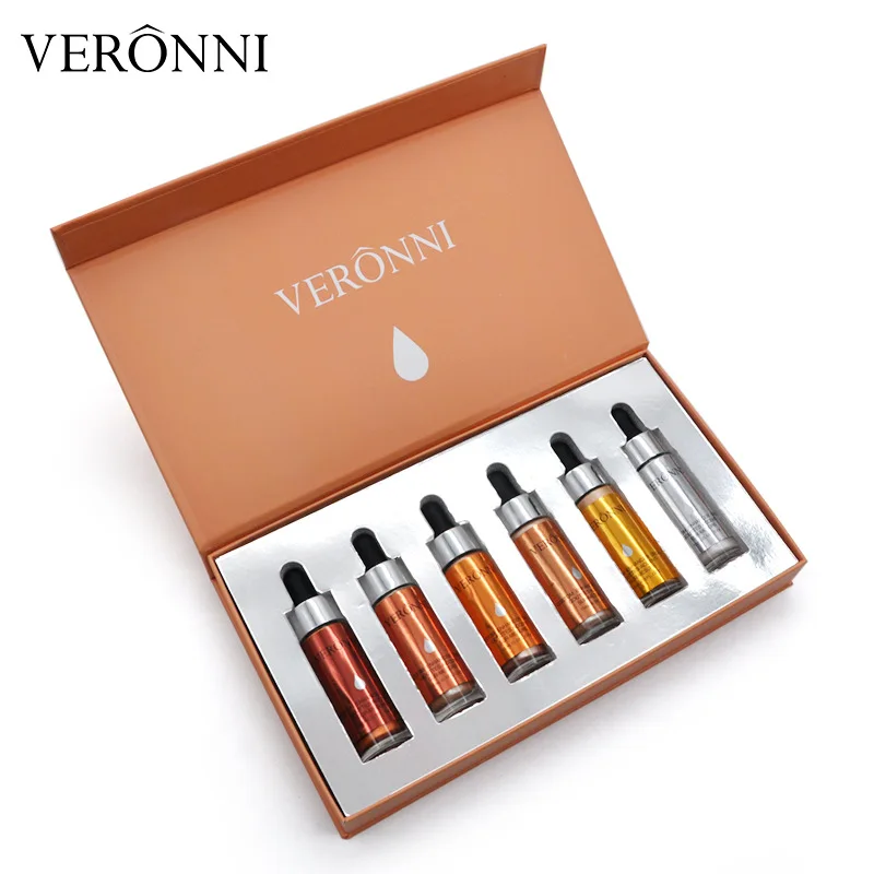 

Liquid Highlighter Makeup Contouring Face Brighten Base Primer Bronzer Highlight Shimmer Contour Concealer 6 Pcs Set