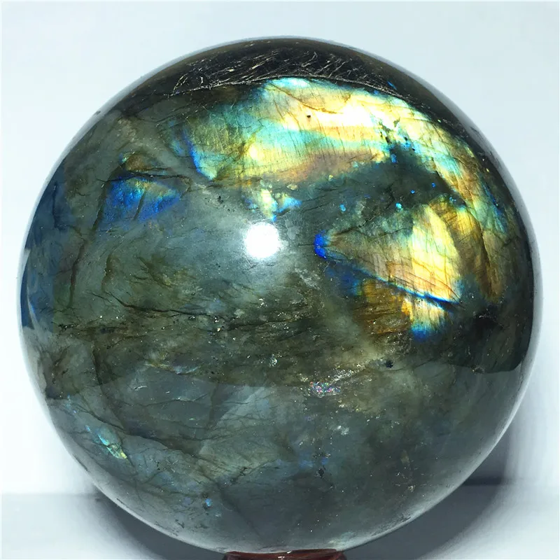 

Ball Narural labradorite quartz Crystal Stone and craft reiki healing Decorative ball