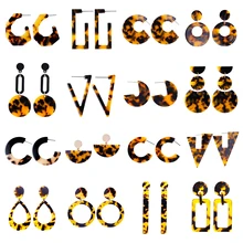 SOHOT – boucles d'oreilles Vintage en résine pour femmes, acide acétique, breloques européennes tendance, bijoux de fête, cadeau, nouvelle collection 2018