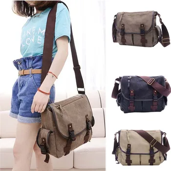 

2018 Canvas Crossbody Bag Men Women Military Army Vintage Casual FA$B Women bag
