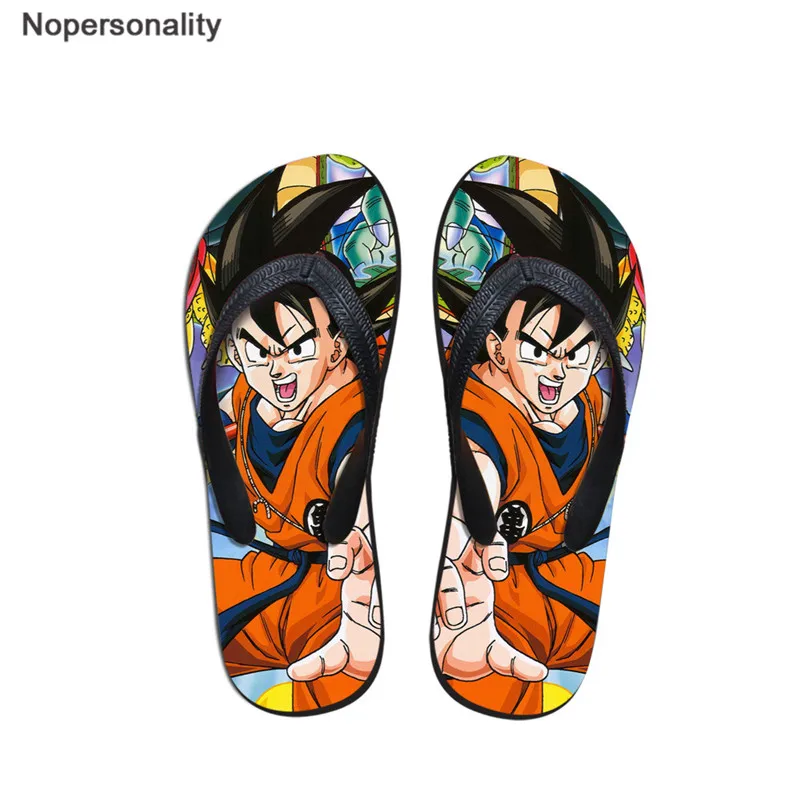 

Nopersonality New Arrival Men's Slippers Dragon Ball Print Summer Beach Flip Flop Sandals Anti-slip Casual Shoes chaussure homme