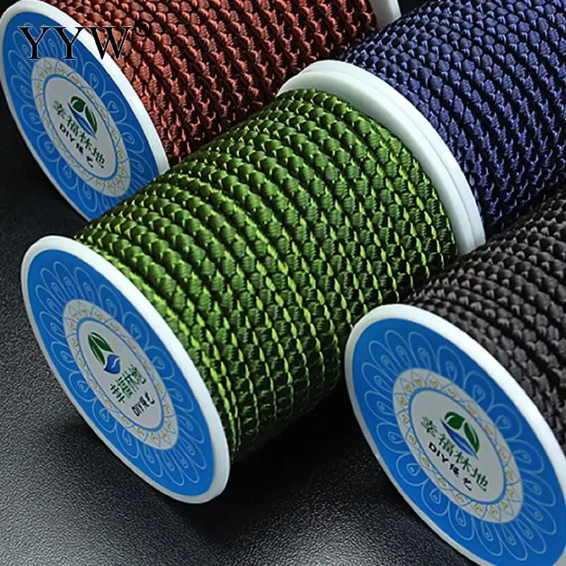

Nylon Cord 4mm 8.8m/spool Thread Chinese Knotting Silky Macrame Cord Beading Braided String Thread DIY Jewelry Finding