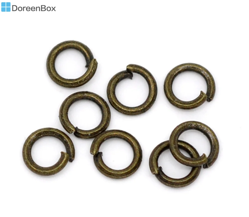 Doreen Box милые открытые кольца из бронзы 1500 диаметр 4 мм. Результаты (B10368)|jump rings 4mm|jump