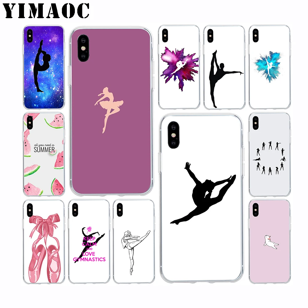 YIMAOC гимнастический силуэт Мягкий силиконовый чехол для Apple Iphone 11 Pro Xr Xs Max X 10 8 Plus 7 6S